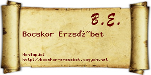 Bocskor Erzsébet névjegykártya