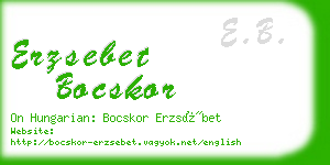 erzsebet bocskor business card